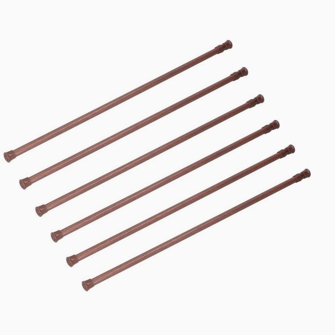 6 PACK CUPBOARD BARS TENSION RODS 11820 INCHES SPRING TENSIONS RODS STEEL ADJUSTABLE TENSION CURTAIN ROD SHOWER ROD CLOSET ROD WINDOW RODS