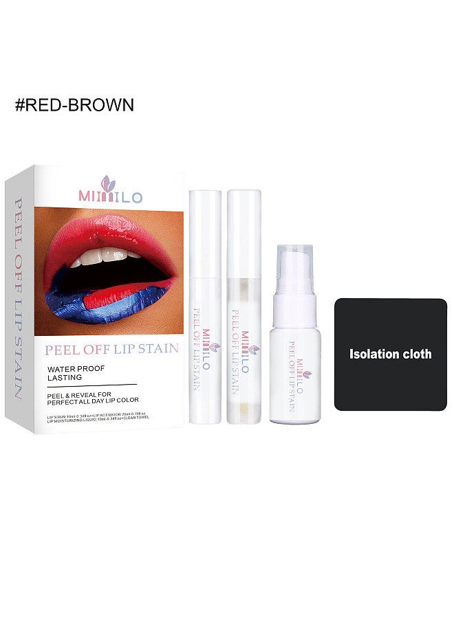 MLIIIILO Peel Off Lip Stain Long Lasting Waterproof Lip Gloss Lip Tint Transfer Proof Peel Off Lip Stain Lipstick Liquid Blading Lips  - Image 2