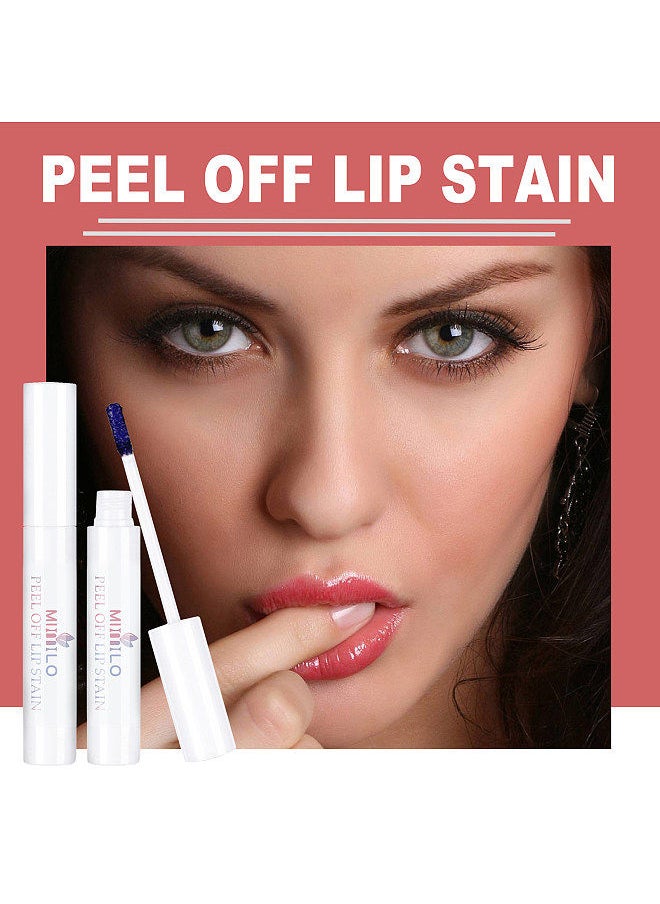 MLIIIILO Peel Off Lip Stain Long Lasting Waterproof Lip Gloss Lip Tint Transfer Proof Peel Off Lip Stain Lipstick Liquid Blading Lips  - Image 3