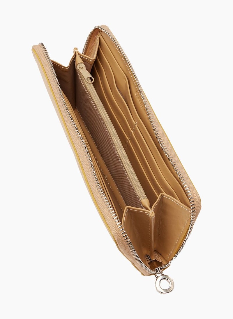 O bag O wally Nappa Eco Leather Zip Wallet in Sand - Image 2