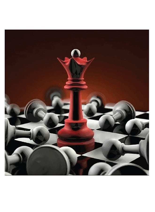 RYN Chess Themed Wall Art Black/Red/Grey 30x30cm - Image 2