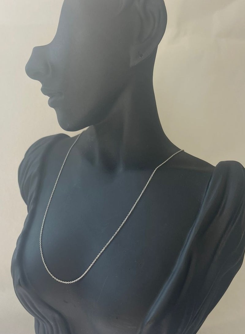 Sterling Silver, Rhodium Plated Necklace – Elegant and Durable, Perfect for Any Occasion - Image 1