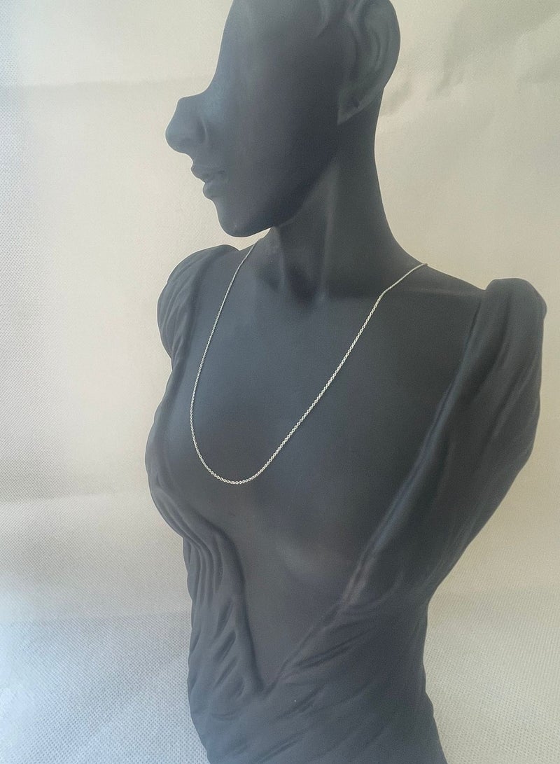 Sterling Silver, Rhodium Plated Necklace – Elegant and Durable, Perfect for Any Occasion - Image 2
