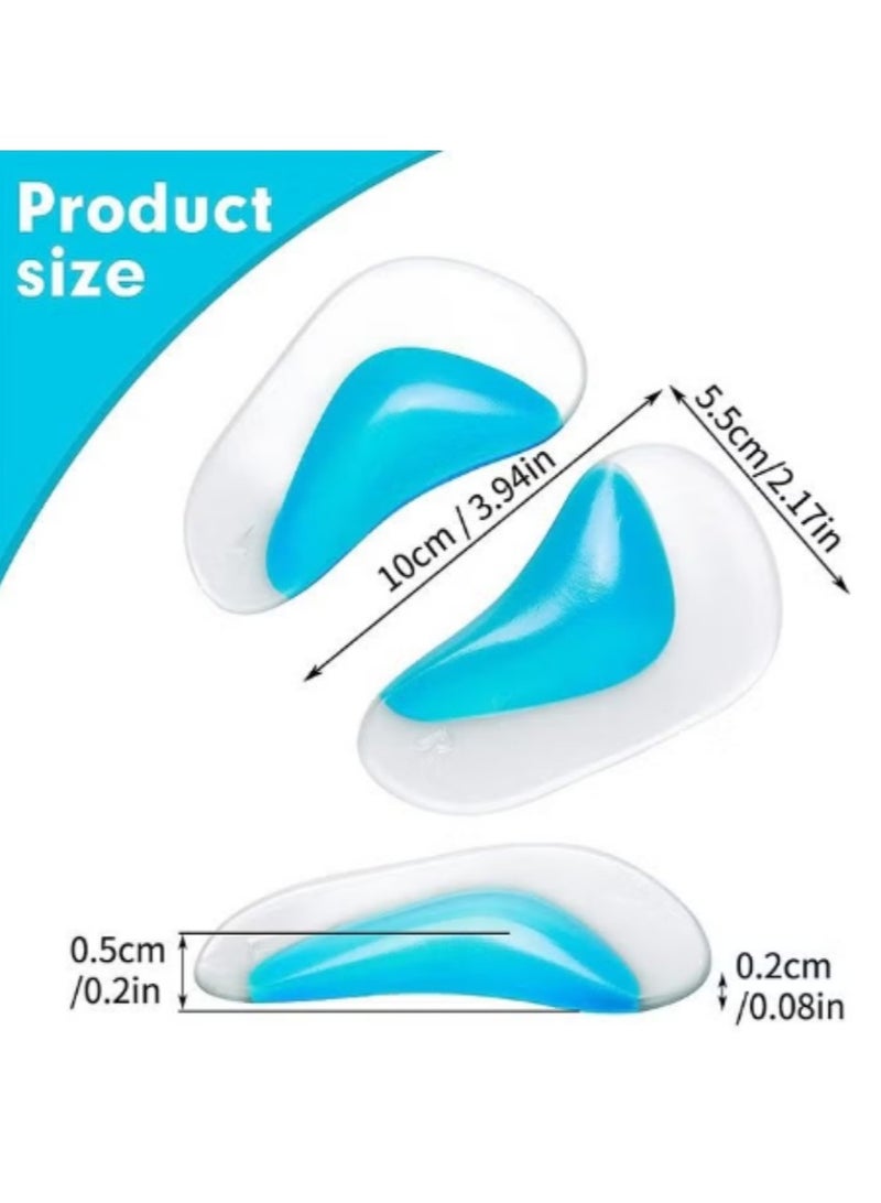 OASIS-TH 3 Pairs Gel Arch Support Insoles,Arch Support Shoe Insoles for Flat Feet, Gel Inserts Plantar Fasciitis, Adhesive Pad Feet Relieve Pressure and Pain Women Men - Image 2
