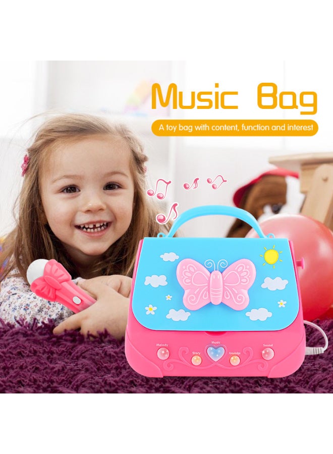 Cartoon Children's Educational Early Education Music Backpack With Microphone Lighting Karaoke Microphone Toy-Color:6807e Coral Red Clarinet 24 Pieces Per Box - Image 3