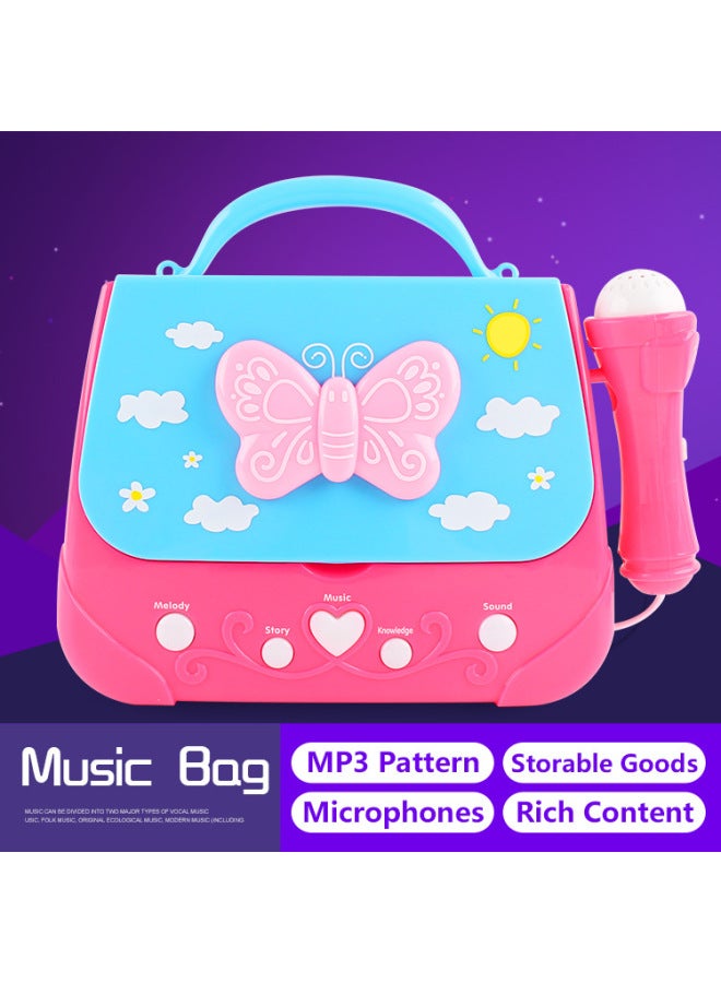 Cartoon Children's Educational Early Education Music Backpack With Microphone Lighting Karaoke Microphone Toy-Color:6807e Coral Red Clarinet 24 Pieces Per Box - Image 5