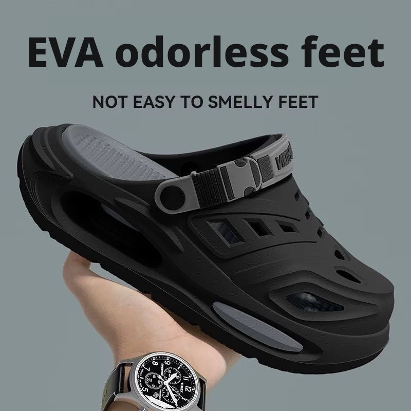 صنادل رجالية من الإيفا مسامية ومقاومة للانزلاق مع دعم القوس - Image 1