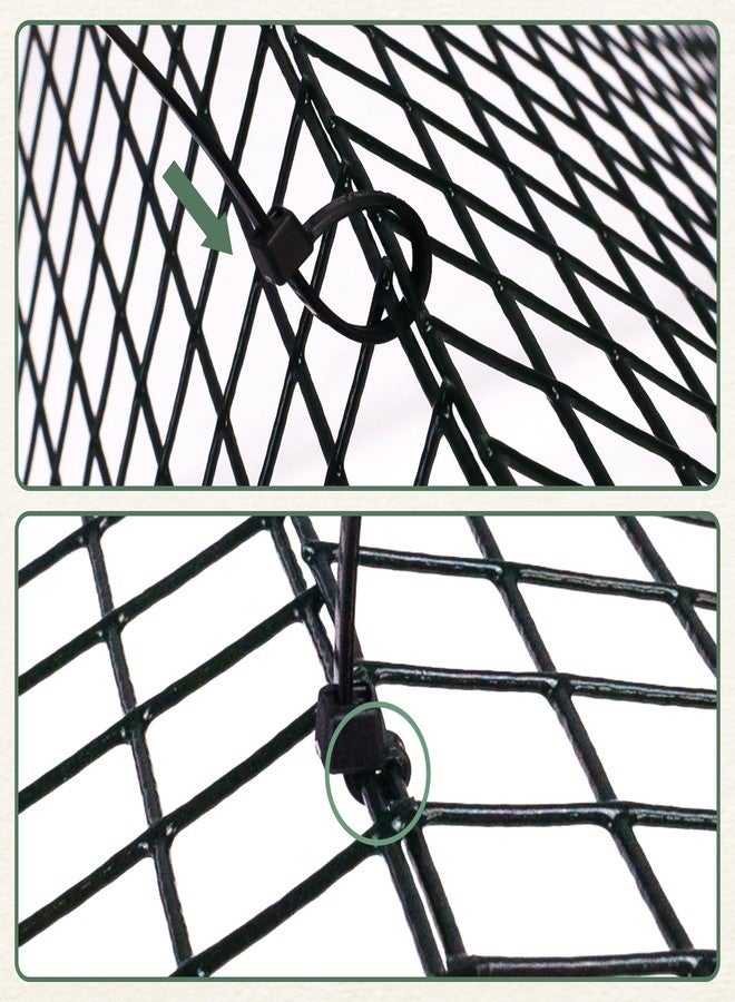 Warmfarm 24 Pics DIY Metal Plant Protectors from Deer, Garden Fencing Animal Barrier Size 11.8 * 11.8 inches, Mesh Plant Cage Chicken Wire Cloche for Plants with Stakes and Nylon Cables (24 Pcs) - Image 4
