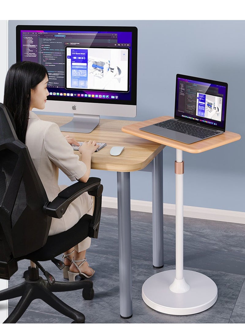 Arabest Elevate Your Workstation, Adjustable Laptop Stand for Desktop and Floor with Movable Coffee Table for Office and Home  - Image 5