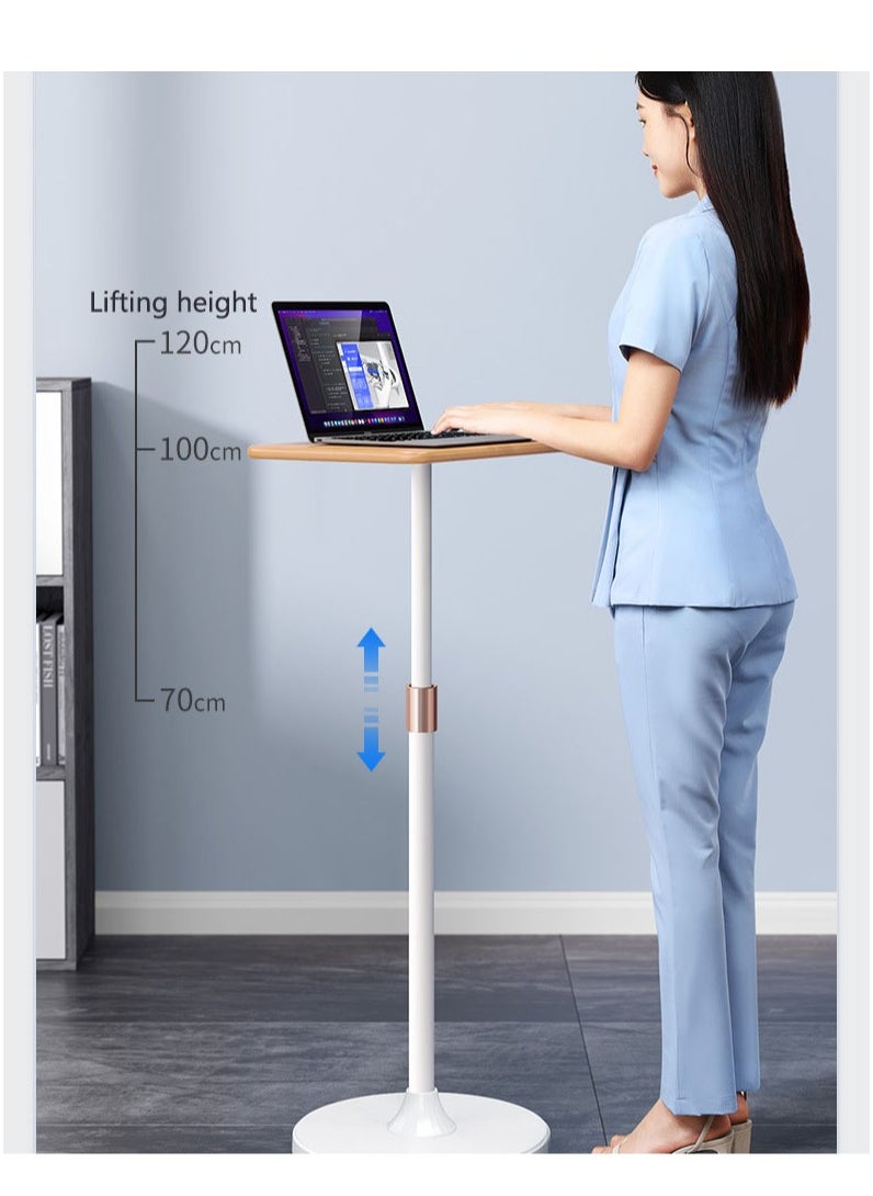 Arabest Elevate Your Workstation, Adjustable Laptop Stand for Desktop and Floor with Movable Coffee Table for Office and Home  - Image 3