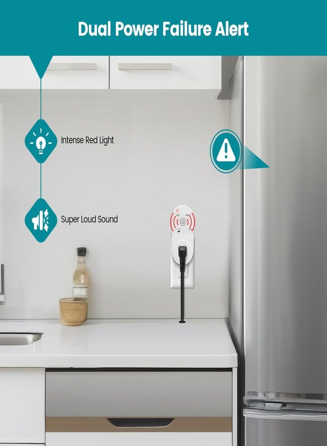 briidea جهاز إنذار انقطاع الطاقة لبرييديا للفريزر، مع أضواء مؤشر LED وإنذار قابل للتعديل من 80-120 ديسيبل، مثالي لمراقبة الثلاجات والفريزرات والصرف الصحي - Image 2
