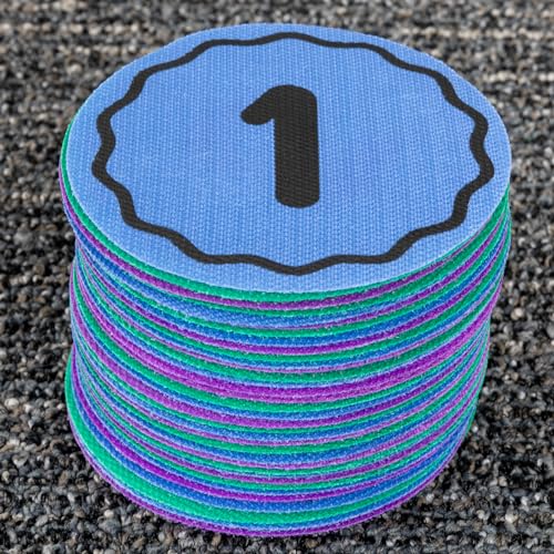 Really Good Stuff Carpet Mark-Its – 36 Pack–Line-Up Helpers – Carpet Markers for the Classroom – Numbered Spot Markers and Labels – 4" Carpet Dots for Teacher Supplies - Image 5