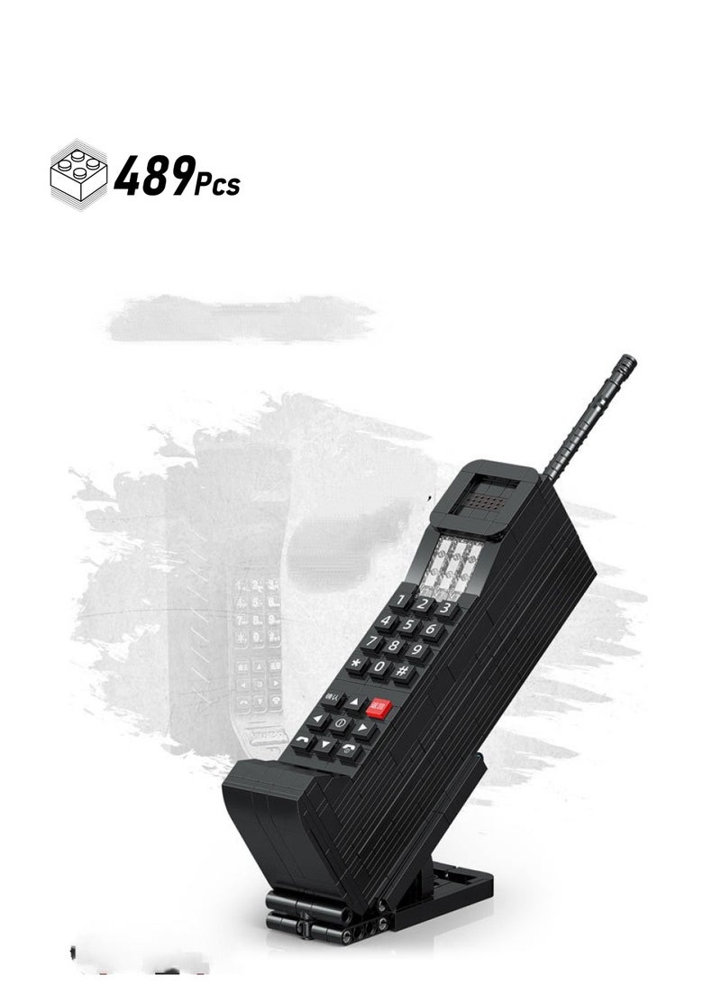 489 Pieces Retro Phone Simulation Construction Toy for Adults and Kids Classic Retro Series Building Block Sets DIY Mini Building Block Kits - Image 1