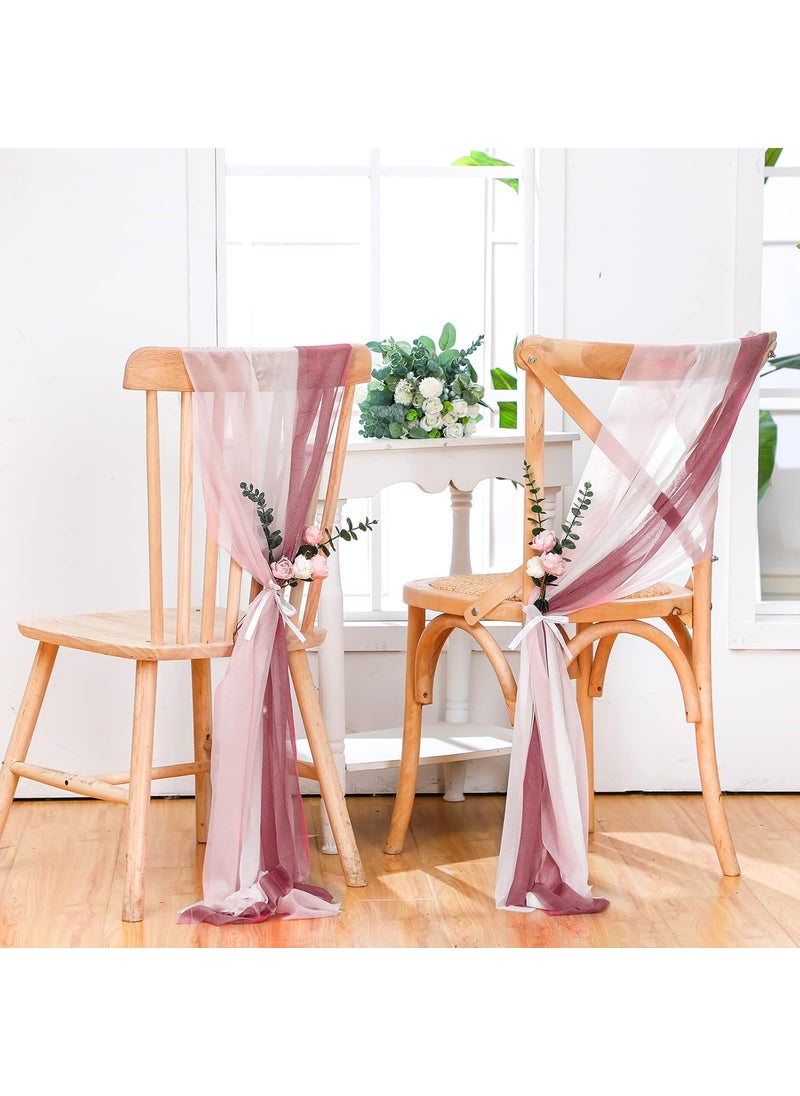 Moukeren Moukeren 36 Piece Wedding Aisle Decorations  Tulle Chair Back Cover  Ribbon Set for Ceremony Reception Banquet  Outdoor Decoration  - Image 2
