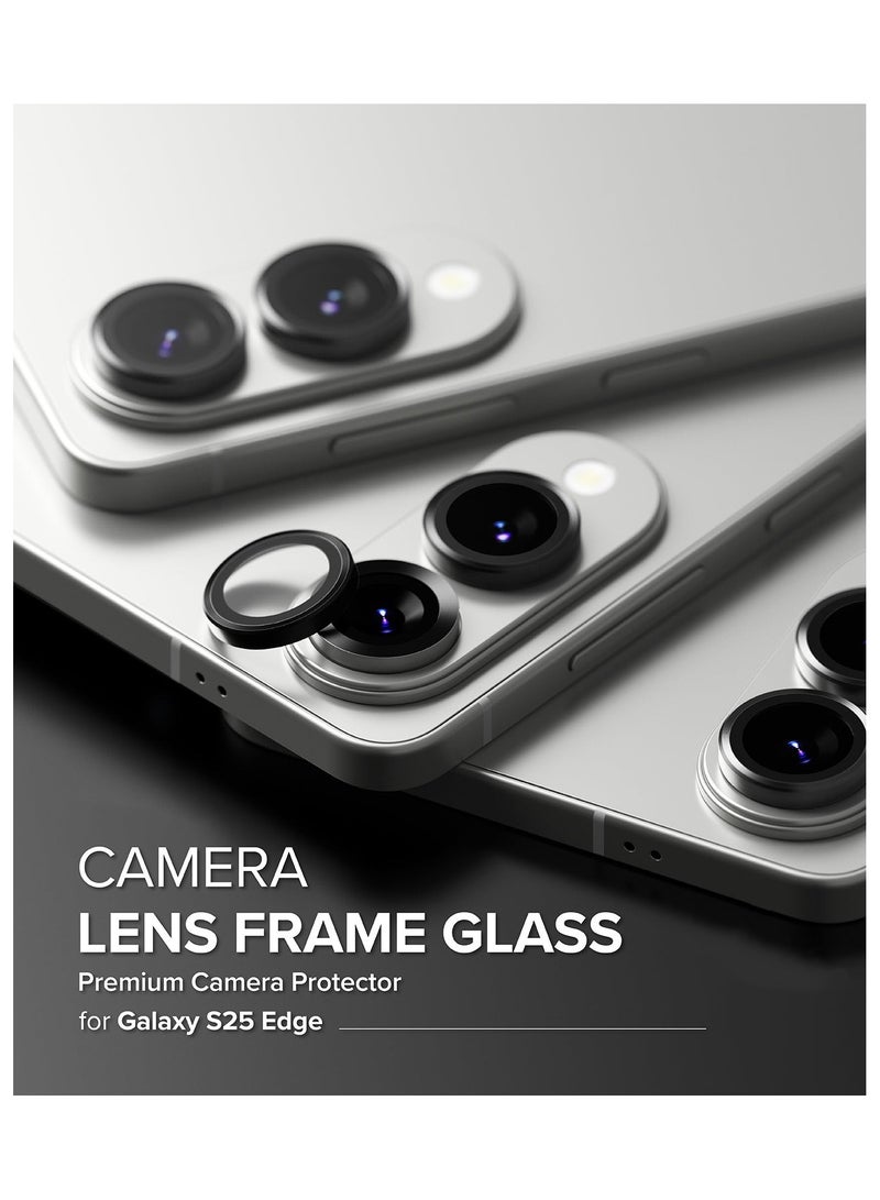 Samsung Galaxy S25 Edge Lens Protector, Sapphire Glass, Anti-Scratch, Anti-Reflection, Case-Friendly Titanium Silver Protection - Image 2