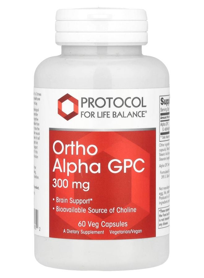 Protocol For Life Balance Ortho Alpha GPC  300 mg  60 Veg Capsules - Image 1