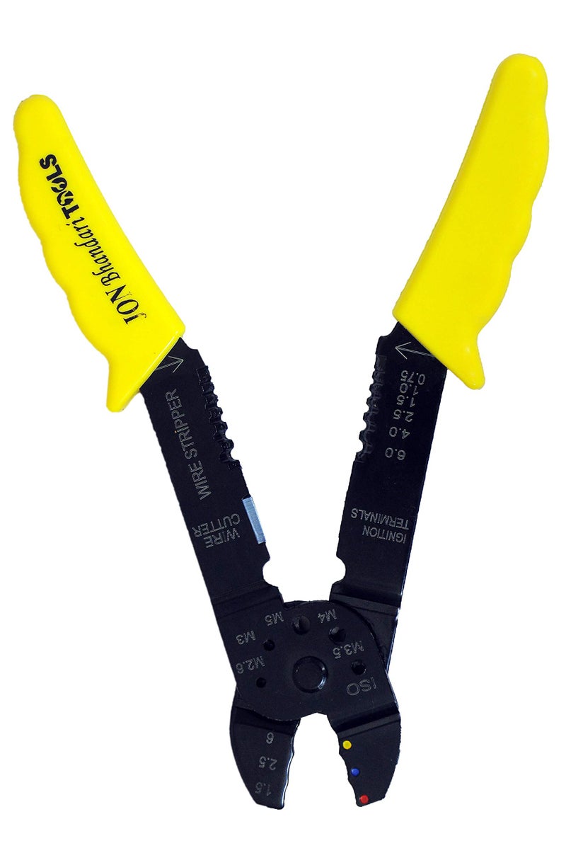 Jon Bhandari Tools 8” Crimping Plier for Wire, Cable & Connectors | Heavy Duty Hand Tool for Electrical Work | Insulated Terminal Crimper with Ergonomic Grip - Image 4