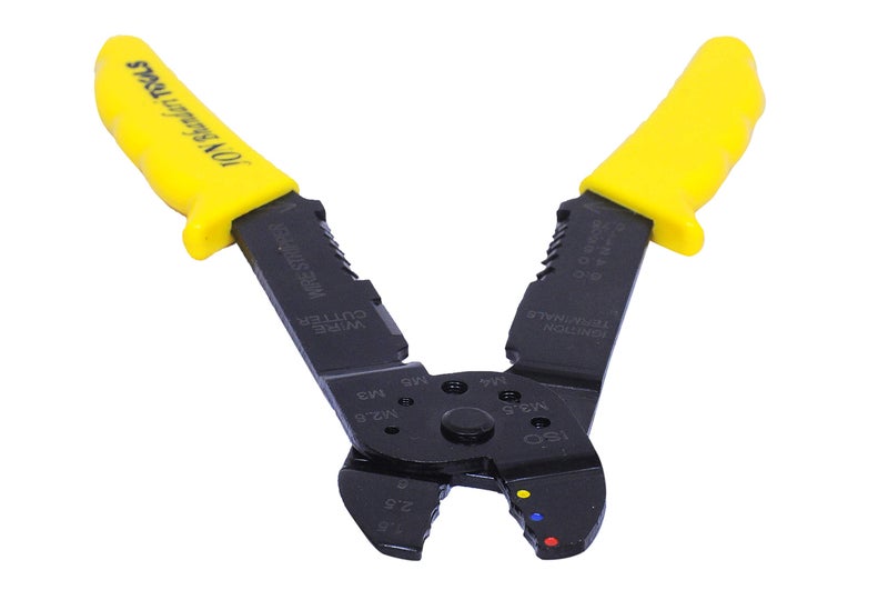 Jon Bhandari Tools 8” Crimping Plier for Wire, Cable & Connectors | Heavy Duty Hand Tool for Electrical Work | Insulated Terminal Crimper with Ergonomic Grip - Image 2
