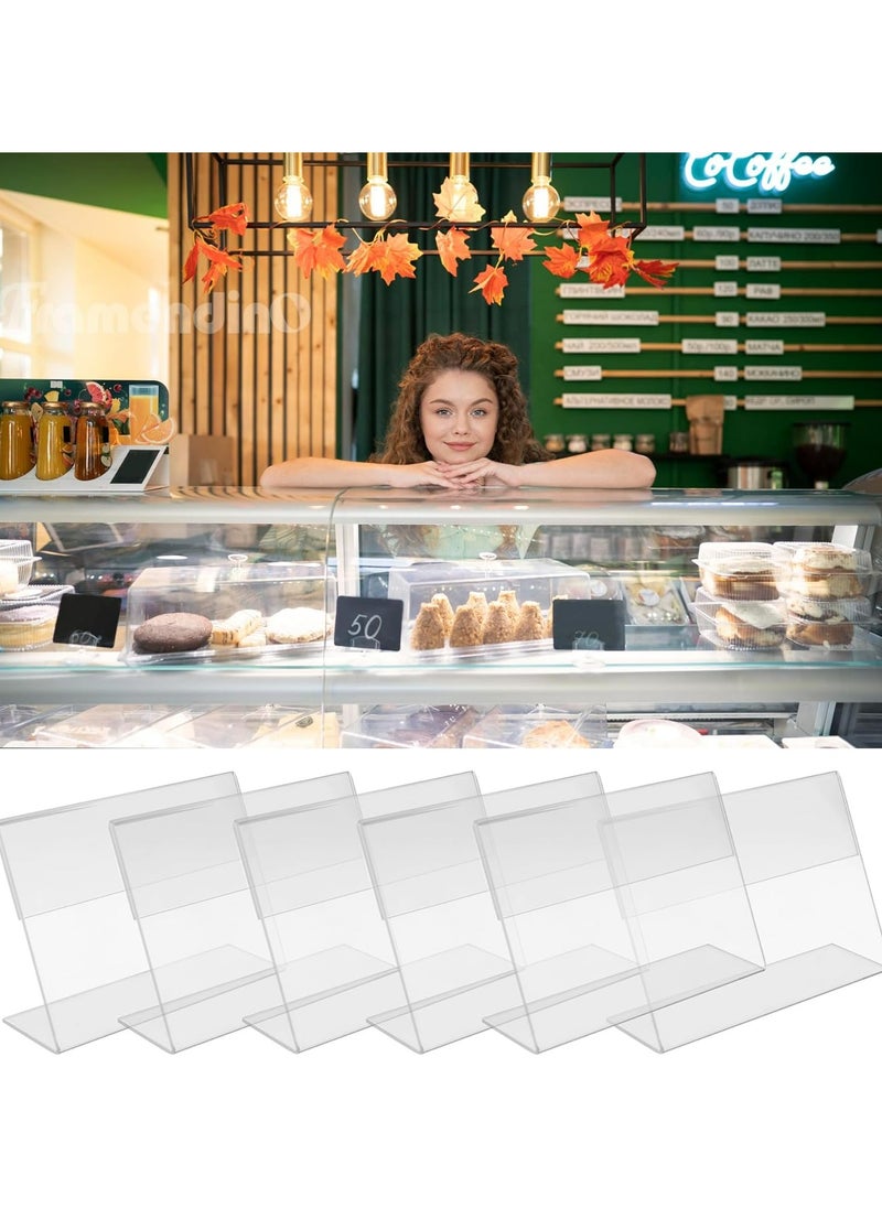 Oasisgalore 20-Pack 3.5x2.5 Inch Clear Acrylic Sign Holders, L-Shaped Table Display Stands for Wedding, Party, Office  - Image 5
