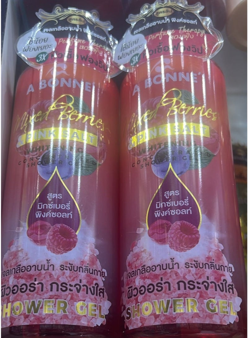 A BONNE Shower Gel Mixed Berries Pink Salt Whitening Concentrated 450 Ml. - Image 2