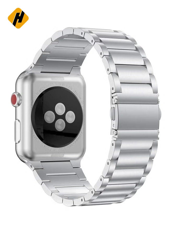 HuHa Stainless Steel Strap Metal Bracelet for Apple Watch Series 6/5/4/3/2/SE - 38/40 mm  - Image 2