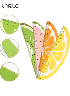 Unique 4 Piece Wooden Rulers for Kids, Wood Measuring Ruler, Student Ruler, Creative Fruit Modeling, for Children, Students, Office Supplies, Teaching Rewards Prizes (15cm)  - Image 3