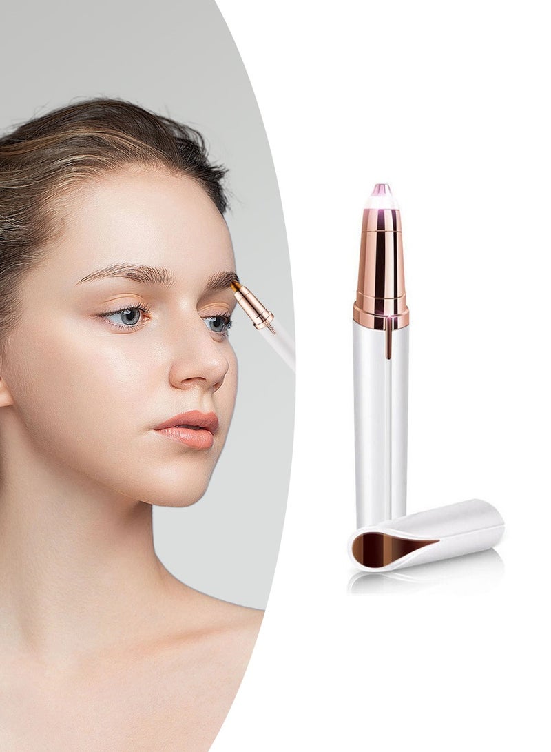 Electric eyebrow trimmer, rechargeable female hair removal and eyebrow trimmer, painless precise portable shaver, lip, nose, chin and facial hair trimmer - Image 1