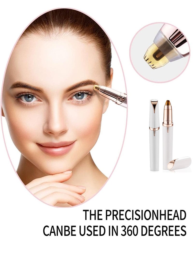 Electric eyebrow trimmer, rechargeable female hair removal and eyebrow trimmer, painless precise portable shaver, lip, nose, chin and facial hair trimmer - Image 2