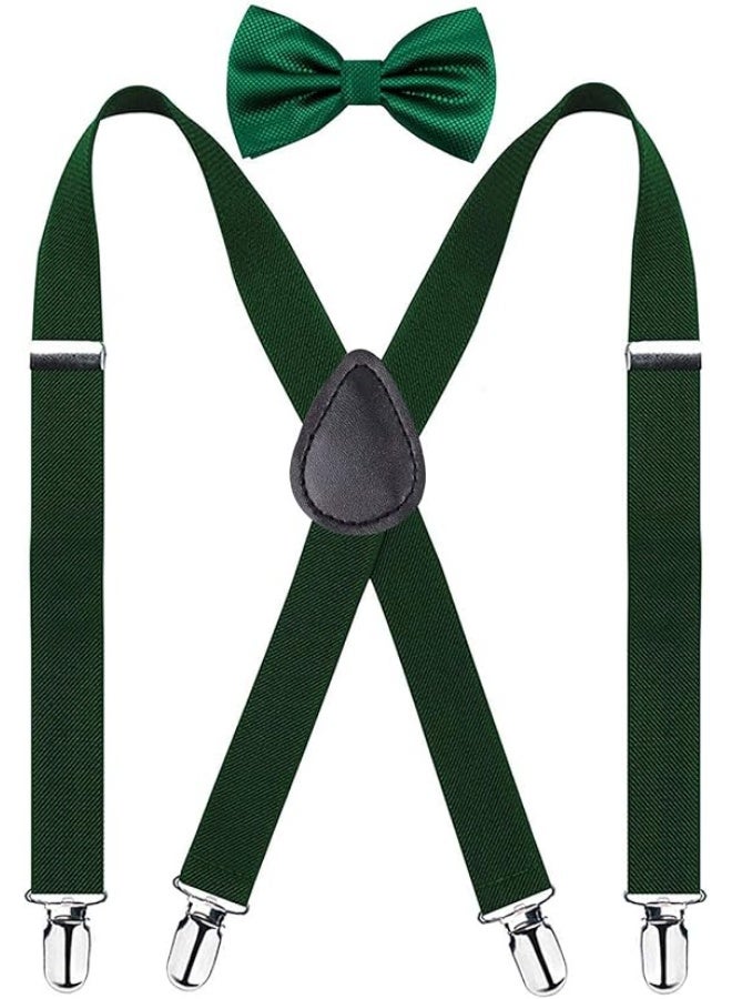 Suspender and Bow Tie Set for Men, Adjustable Braces with Y Back - Image 2