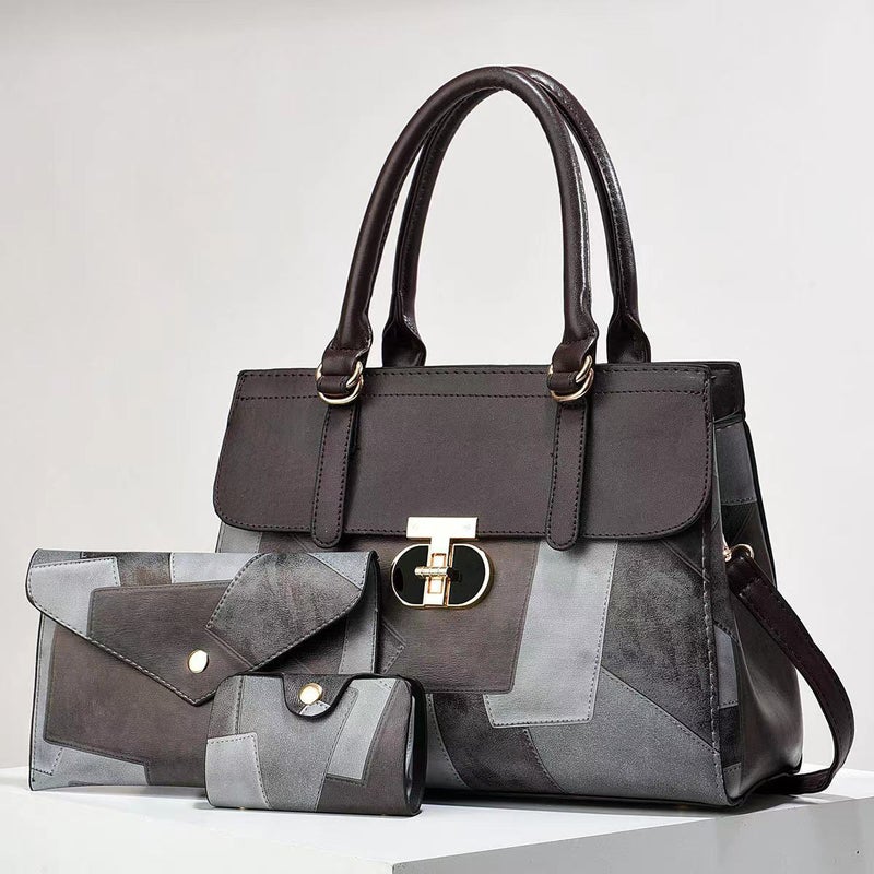 Fashion New Contrast Color Stitching Bag Crossbody Bag Internet Popular All-Match Trendy Handbag Large Capacity Shoulder Bag - Image 2