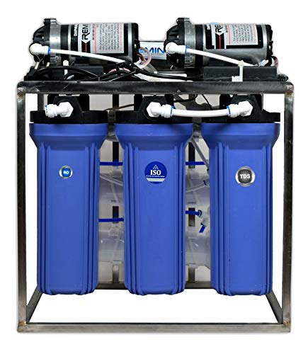 Remino 25 LPH Commercial RO Water Purifier with Double Pump Purification and Fully Automatic Function, TDS Adjuster, Blue - Image 1