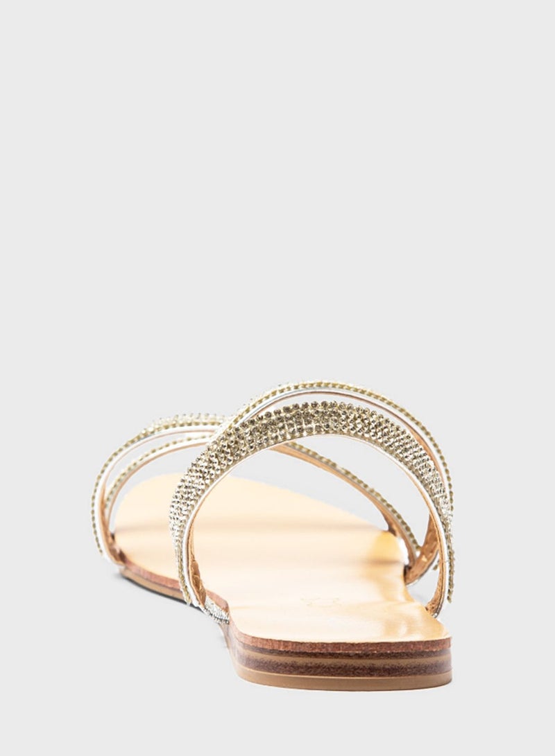 Qupid Multi Strap Flat Sandals - Image 3