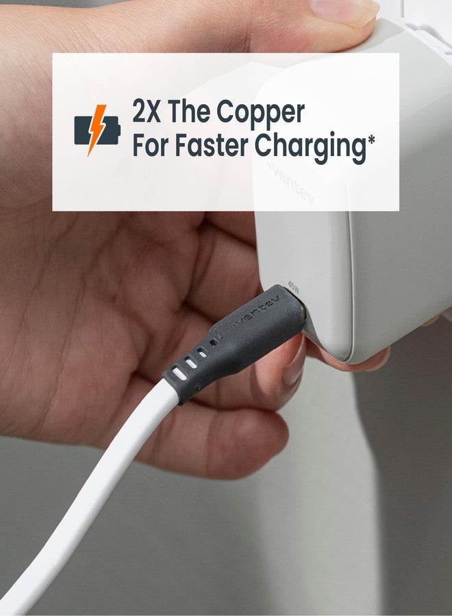 Ventev Flat USB C to Apple Lightning High Speed Tangle-Free 3 Foot Cable - Image 2