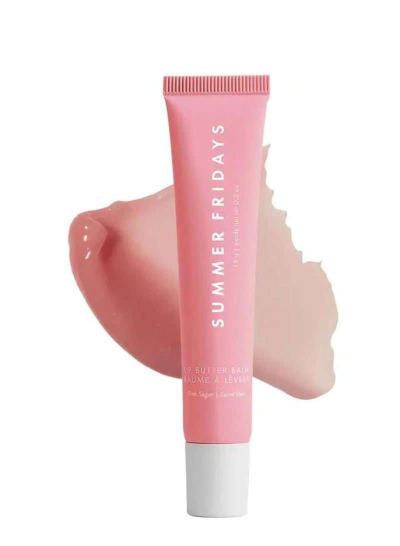 SUMMER FRIDAYS Summer Fridays Lip Butter Balm - Conditioning Lip Mask and Lip Balm for Instant Moisture, Shine and Hydration - Sheer-Tinted, Soothing Lip Care - Pink Sugar - Image 1