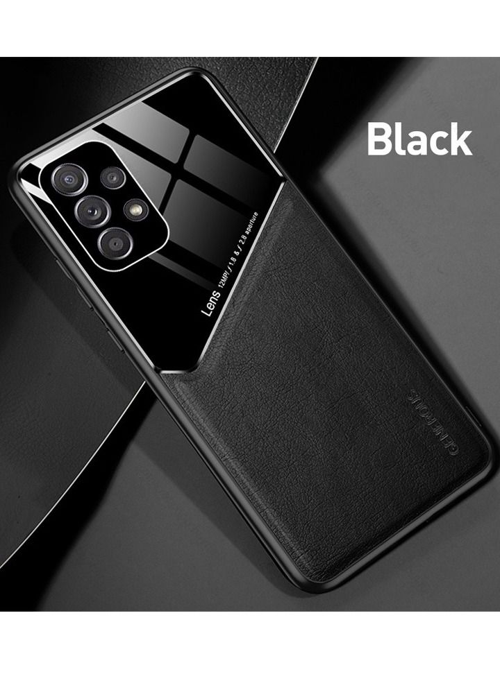 Case Leather Texture Car Magnetic Phone Cover For Samsung Galaxy A53  _Black - Image 1