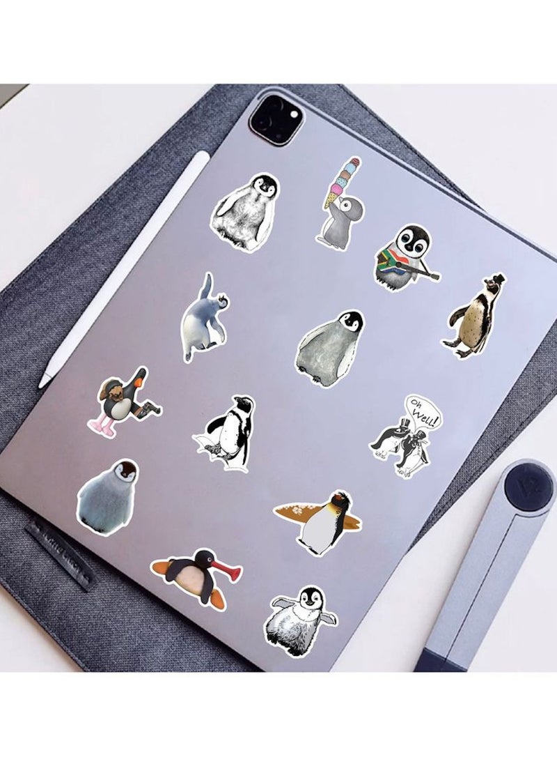 ORAINBOW - 50 Pcs Penguin Stickers for Water Bottle Laptop Skateboard Luggage Guitar Car Motorcycle Bike Vinyl Waterproof Penguin Sticker Pack Suitable for Teens Adults - Image 1