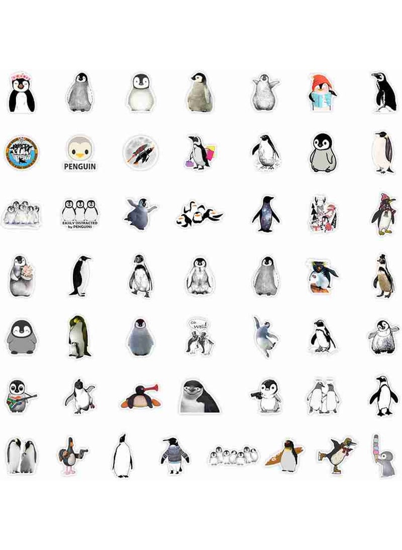 ORAINBOW - 50 Pcs Penguin Stickers for Water Bottle Laptop Skateboard Luggage Guitar Car Motorcycle Bike Vinyl Waterproof Penguin Sticker Pack Suitable for Teens Adults - Image 1