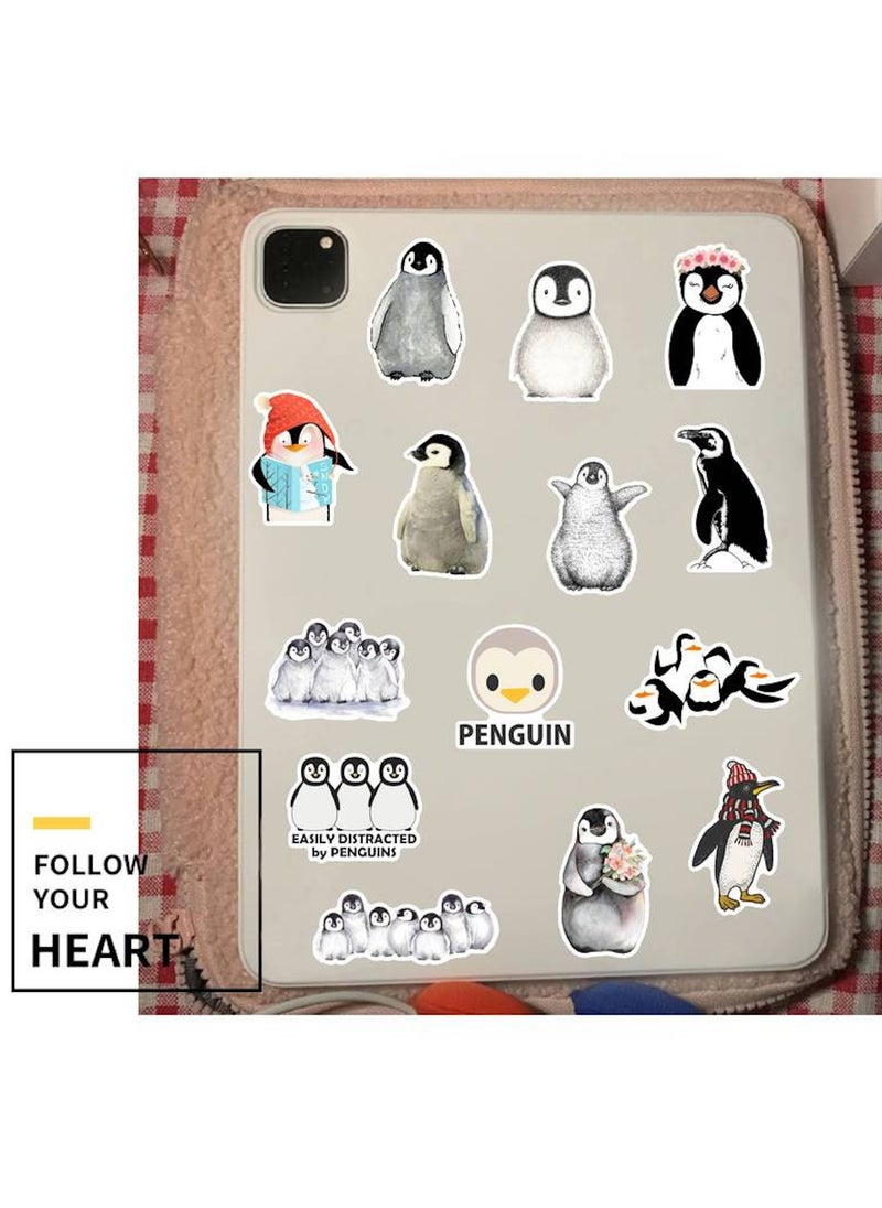 ORAINBOW - 50 Pcs Penguin Stickers for Water Bottle Laptop Skateboard Luggage Guitar Car Motorcycle Bike Vinyl Waterproof Penguin Sticker Pack Suitable for Teens Adults - Image 1