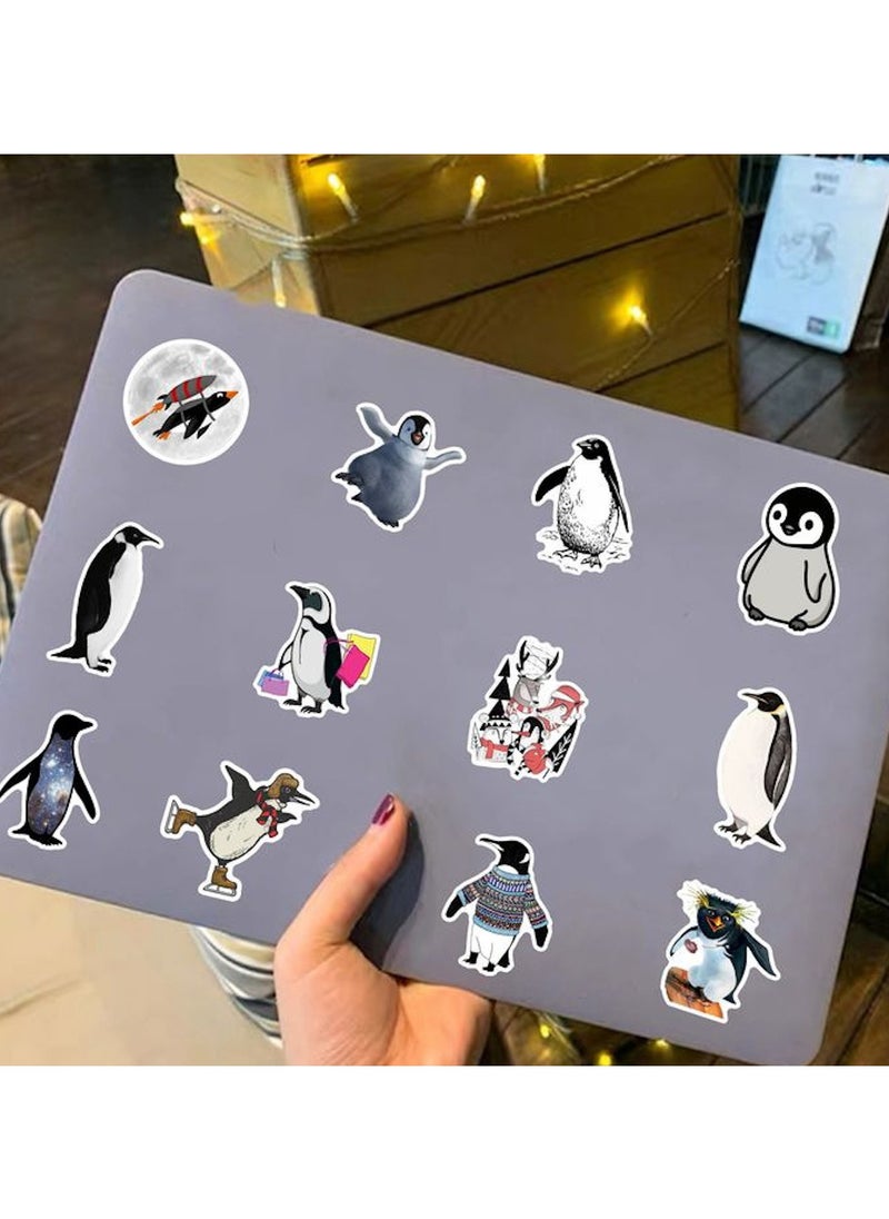 ORAINBOW - 50 Pcs Penguin Stickers for Water Bottle Laptop Skateboard Luggage Guitar Car Motorcycle Bike Vinyl Waterproof Penguin Sticker Pack Suitable for Teens Adults - Image 1