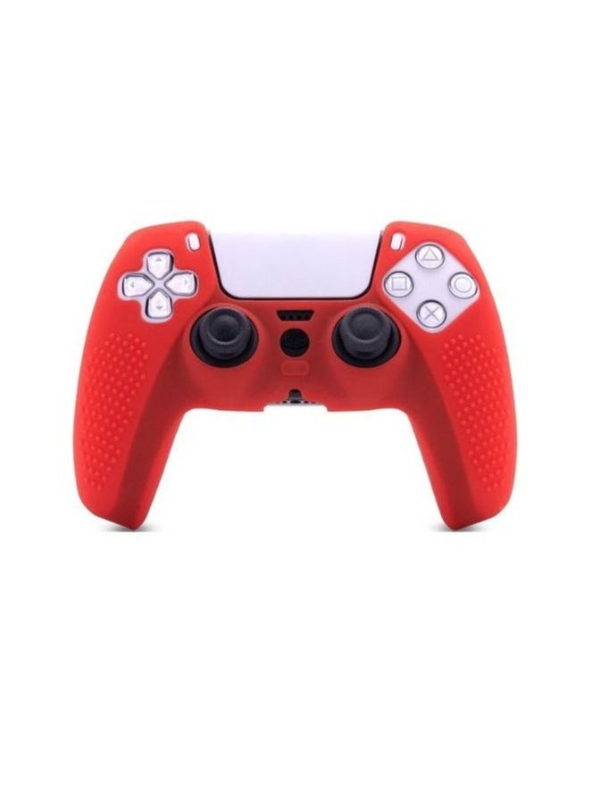 Generic - Playstation 5 Controller Silicone Protective Case Anti-Slip Soft Silicone Rubber Compatible with Playstation 5 Controller Pack of 2 Red/Blue - Image 1
