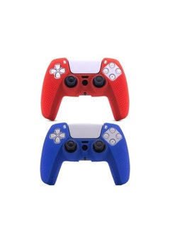 Playstation 5 Controller Silicone Protective Case Anti-Slip Soft Silicone Rubber Compatible with Playstation 5 Controller Pack of 2 Red/Blue