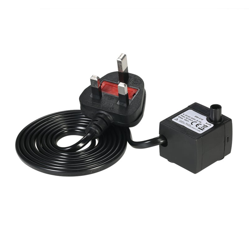 150L/H 2W Submersible Water Pump for Aquarium Tabletop Fountains Pond Water Gardens and Hydroponic Systems with One Nozzle 4.9ft(1.5m) Power Cord AC220-240V - Image 4