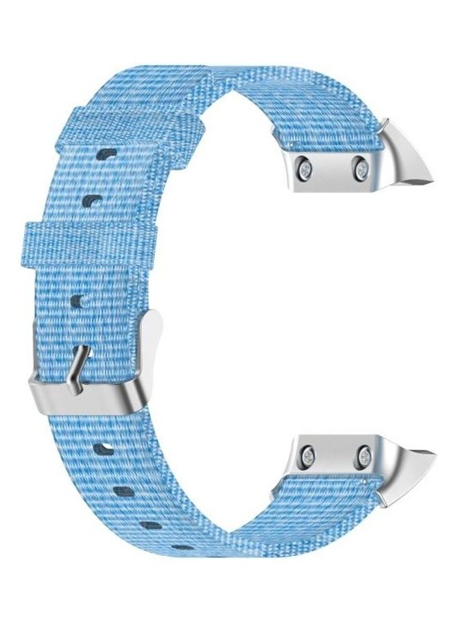 BGM For Garmin Forerunner 35  30 Universal Canvas Replacement Wrist Strap Watchband Sky Blue - Image 3