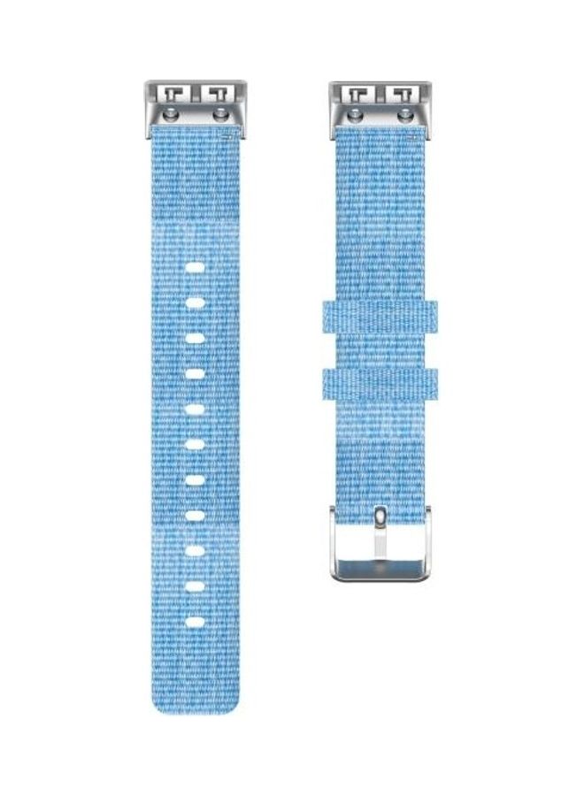 BGM For Garmin Forerunner 35  30 Universal Canvas Replacement Wrist Strap Watchband Sky Blue - Image 2