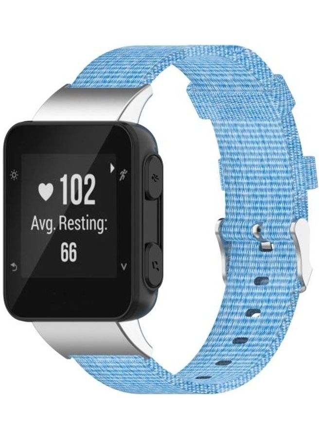 BGM For Garmin Forerunner 35  30 Universal Canvas Replacement Wrist Strap Watchband Sky Blue - Image 5