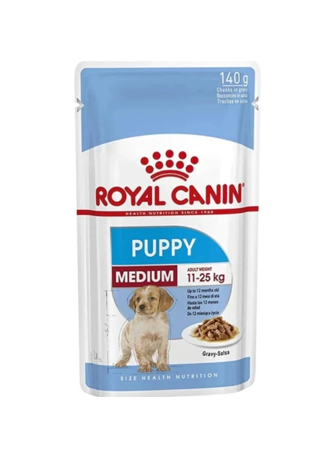 Royal Canin Health Nutrition Medium Puppy Wet Food - 10x140g - Image 4