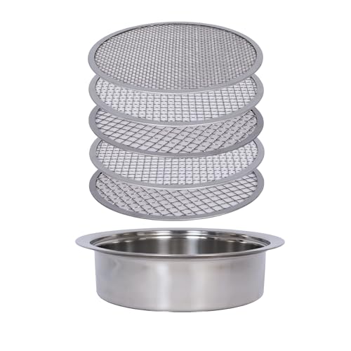 Xicooka Soil Sifter Set for Garden with 5PCS Mesh(1,3,6,9,12mm) Sieve for Rocks and Sand - Image 1