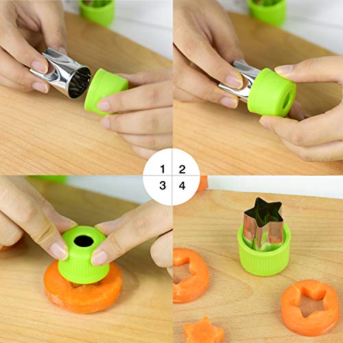 Hhyn Sandwich Cutters Set for Kids, Mickey Mouse, Dinosaur, Star, Heart Shapes and Mini Vegetable Fruit Cookie Cutters Food Mold for Holiday and Party - Image 3