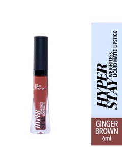 Blue Heaven Hyper Stay Weightless Liquid Matte Lipstick | Long-Lasting & Smudge Proof | Non-Transfer Matte Lipstick For Women| Ginger Brown-12 | 6Ml  - Image 2