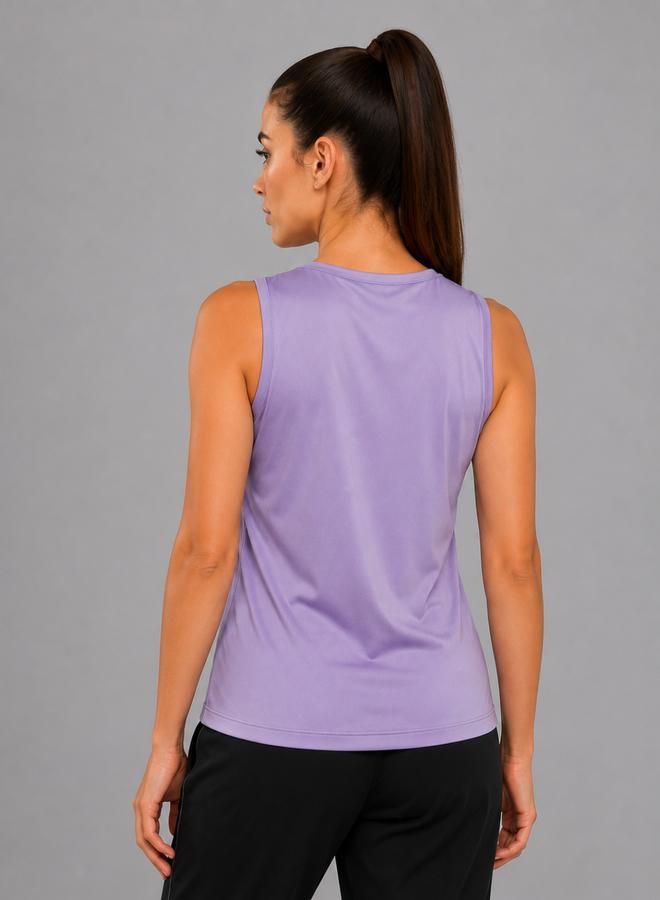 Take Two Lilac Solid Sleeveless Activewear Top By Lazzycat - Image 3